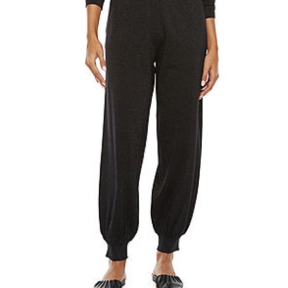 Black sparkle joggers size medium